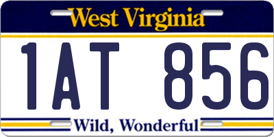 WV license plate 1AT856