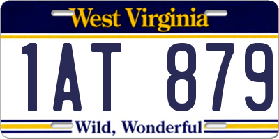 WV license plate 1AT879