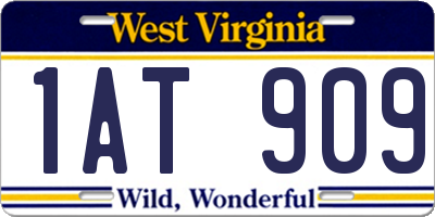 WV license plate 1AT909