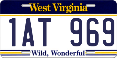 WV license plate 1AT969