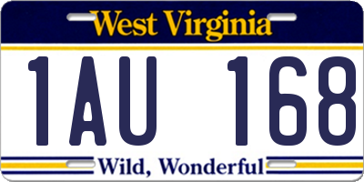 WV license plate 1AU168