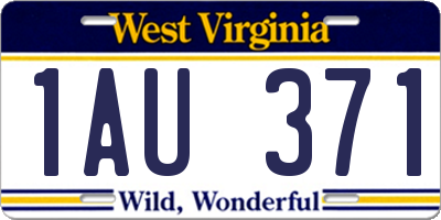 WV license plate 1AU371