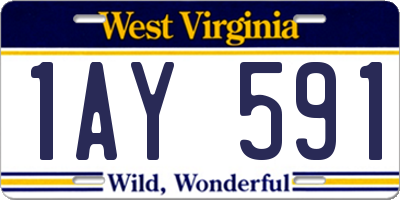 WV license plate 1AY591
