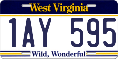 WV license plate 1AY595