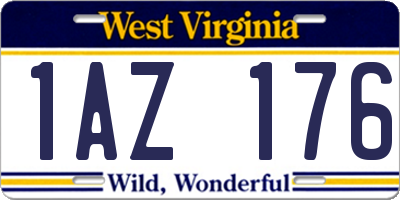 WV license plate 1AZ176