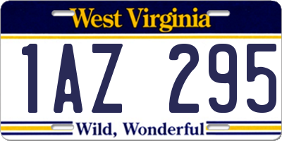 WV license plate 1AZ295
