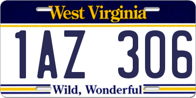 WV license plate 1AZ306