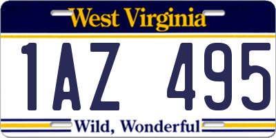WV license plate 1AZ495