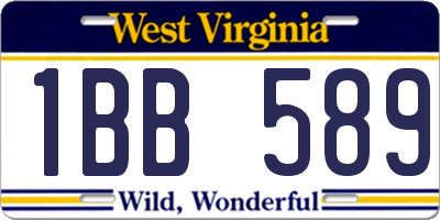 WV license plate 1BB589