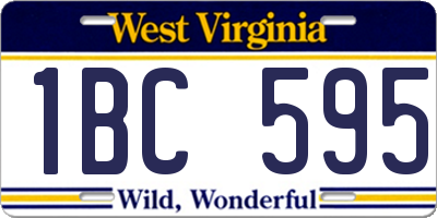 WV license plate 1BC595