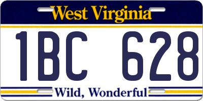 WV license plate 1BC628