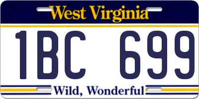 WV license plate 1BC699