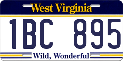 WV license plate 1BC895
