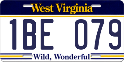 WV license plate 1BE079