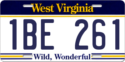 WV license plate 1BE261