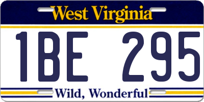 WV license plate 1BE295