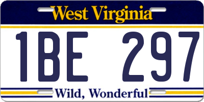 WV license plate 1BE297