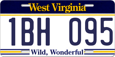 WV license plate 1BH095