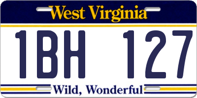 WV license plate 1BH127