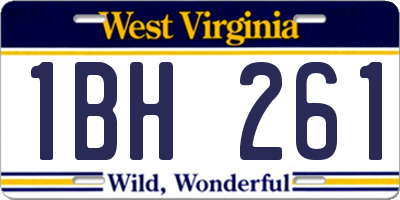 WV license plate 1BH261