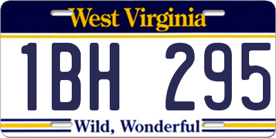 WV license plate 1BH295
