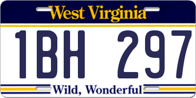 WV license plate 1BH297