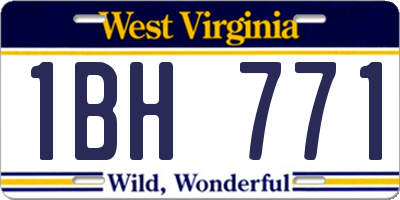 WV license plate 1BH771