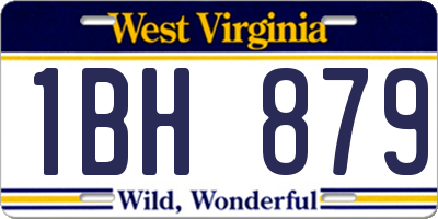 WV license plate 1BH879