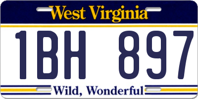 WV license plate 1BH897