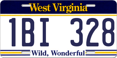 WV license plate 1BI328