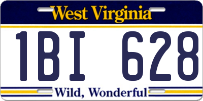 WV license plate 1BI628