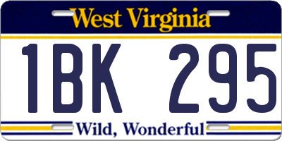 WV license plate 1BK295
