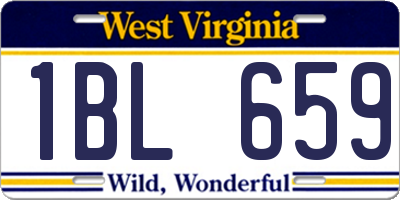 WV license plate 1BL659