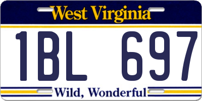 WV license plate 1BL697