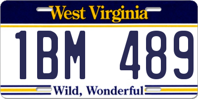 WV license plate 1BM489