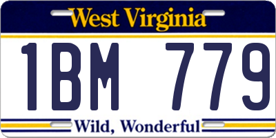 WV license plate 1BM779