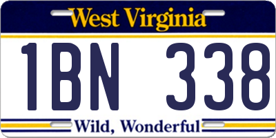 WV license plate 1BN338