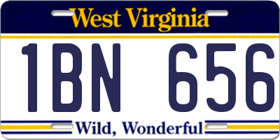 WV license plate 1BN656