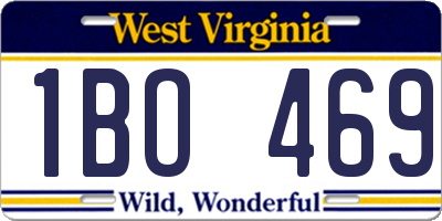 WV license plate 1BO469