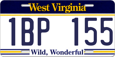 WV license plate 1BP155