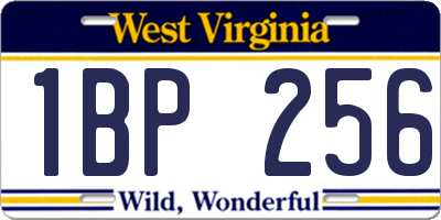 WV license plate 1BP256