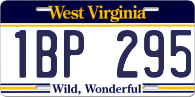 WV license plate 1BP295