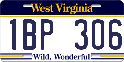WV license plate 1BP306