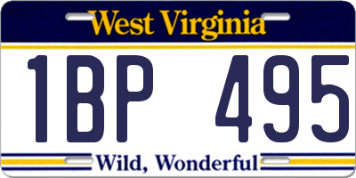 WV license plate 1BP495