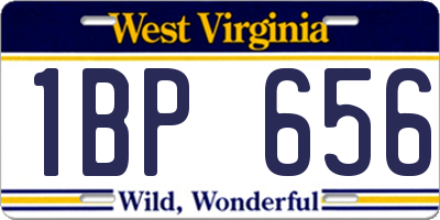 WV license plate 1BP656