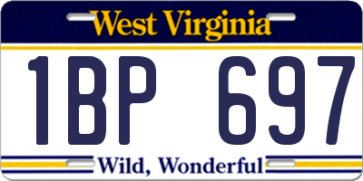 WV license plate 1BP697