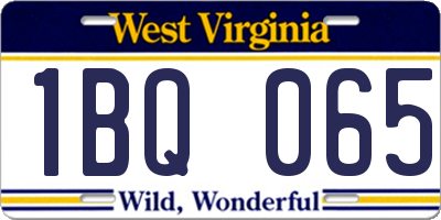 WV license plate 1BQ065