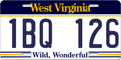 WV license plate 1BQ126