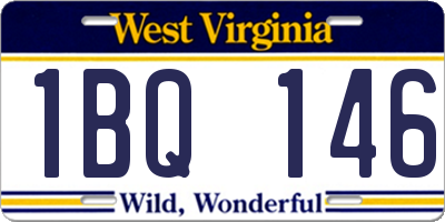 WV license plate 1BQ146