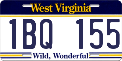 WV license plate 1BQ155
